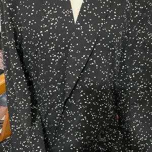 Stylish Black and White Polka Dot Women's Jacket